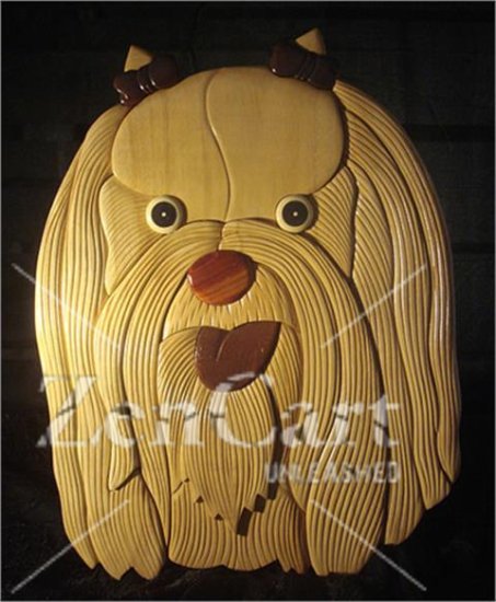 OCD208 - Wood Maltese/Yorkie Wall Face - Click Image to Close