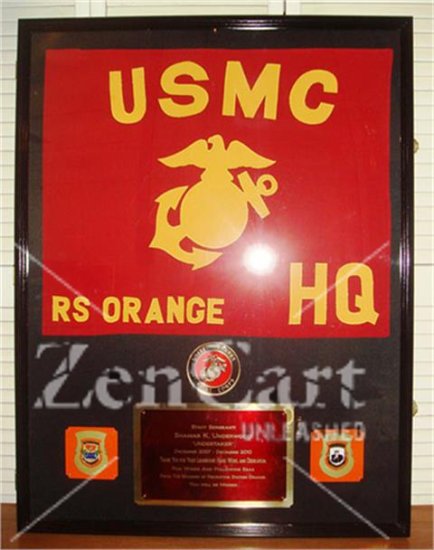 Super Sized Shadow Box with Guidon - Click Image to Close