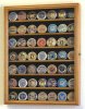 49 Challenge Coin Display Case Cabinet Oak