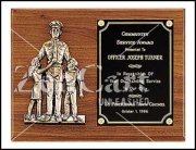 9 X 12 Police Award with Antique Bronze Finish Casting