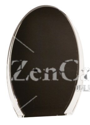 OCJLOV7BKC - 8" Black/Clear Acrylic Luminary Oval - Click Image to Close