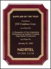 9 X12" Rosewood Stained-Piano Finish Plaque w/Notched Corners