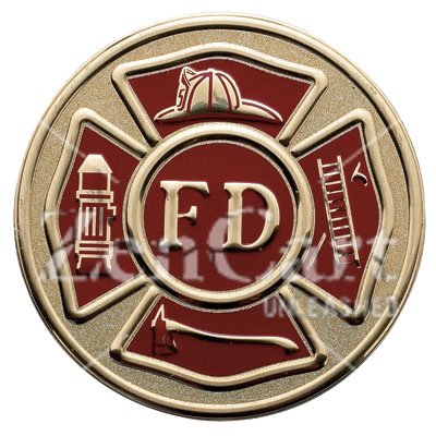 Fire Department, 2 Inch Litho Insert - Click Image to Close