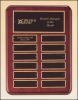 12" X 15" Rosewood stained finish perpetual plaque 24 plates