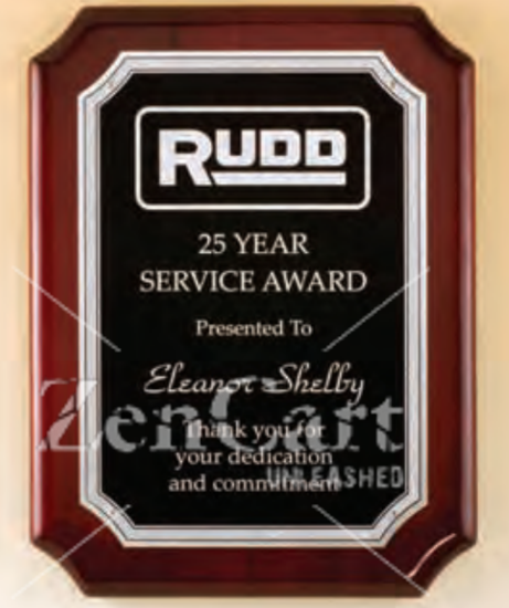 OCTP4562 - Rosewood Piano Finish Plaque - Click Image to Close