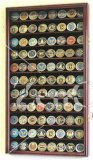 88 Challenge Coin Cherry Display Case Cabinet w/ UV Acrylic Door