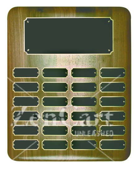 12" X 15" Elliptical Walnut Perpetual Plaque - Click Image to Close