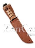 1217S Replacement Sheath: Brown Leather, KA BAR Leather USMC