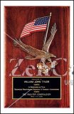 OCTP2394 - 8" x 10-1/2" American Walnut Eagle Plaque