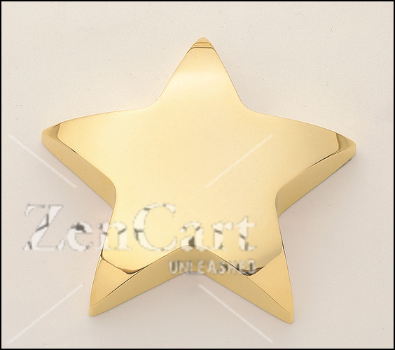 4" x 4" Star paperweight - Click Image to Close