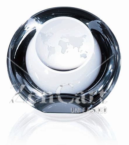 OCDPRC669 - Globe Dome Paperweight - Click Image to Close