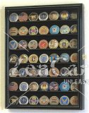 88 Challenge Coin Blacky Display Case Cabinet w/ UV Acrylic Door