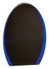 OCJLOV7BKB - 8" Black/Blue Acrylic Luminary Oval
