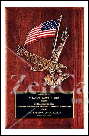 14 x 20 Solid American Walnut Airflyte Plaque - Click Image to Close