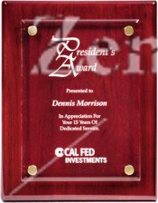 8 x 10 Rosewood Piano Finish Plaque - Click Image to Close