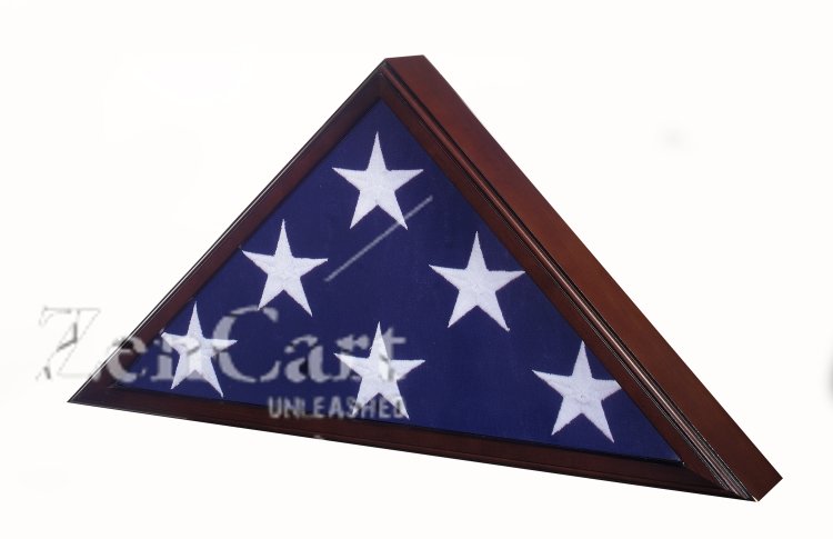 Trooper Flag Case - Cherry Finish - Click Image to Close