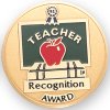 Teacher 2 inch Etched Enameled Medallion Insert Disc