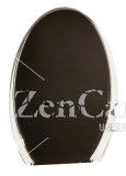 OCJLOV7BKC - 8" Black/Clear Acrylic Luminary Oval
