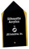OCJSL27BKG - 7" Black/Gold Acrylic Silhouette Steeple