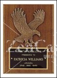 OCTP1784 - 6" x 8" Walnut eagle Plaque