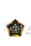 OCJLST7BKB - 7" Black/Gold Acrylic Luminary Star