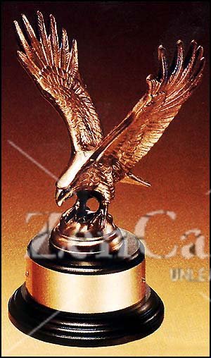 9" Fully Modeled Antique Bronze Eagle Casting - Click Image to Close