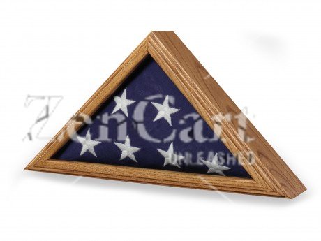 Capitol Flag Case Oak - Click Image to Close